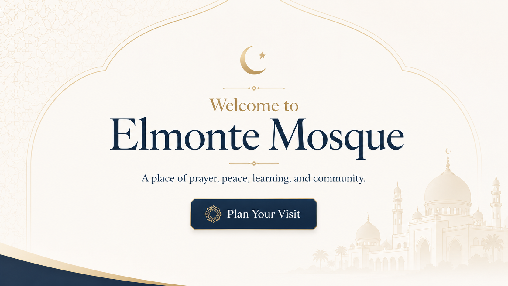 Welcome to Elmonte Mosque